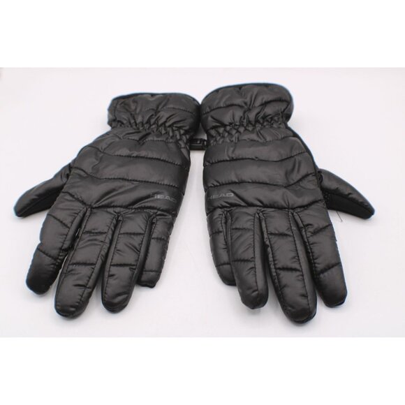 NEW Head Black Windproof Winter Gloves Sz M Fleece Line Polyester Gripper Warm - Picture 10 of 10